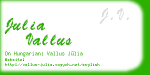 julia vallus business card